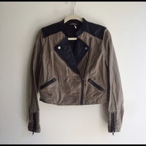 Free People vegan leather moto jacket